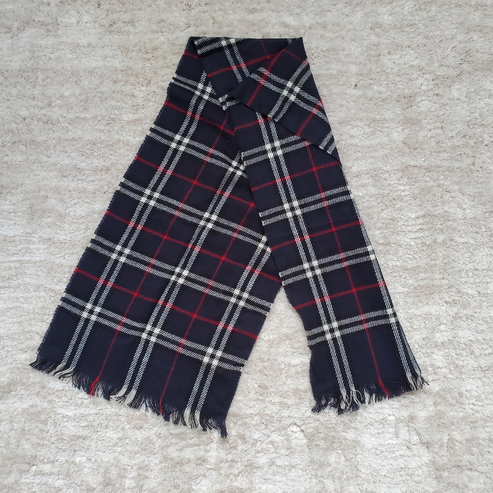 Blue Plaid Scarf